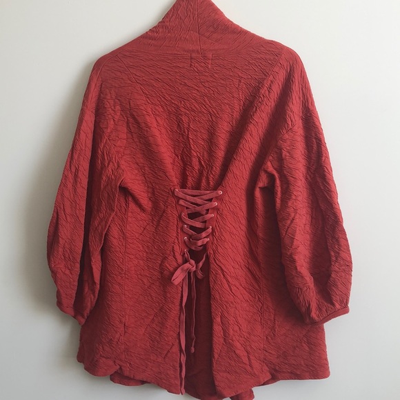 Burnt orange Anthropology cardigan - Picture 2 of 7